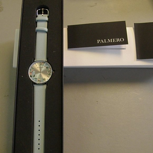 Time and true this (NEW) Elegant Palmero watch with baby blue Leather strap - Picture 2 of 2